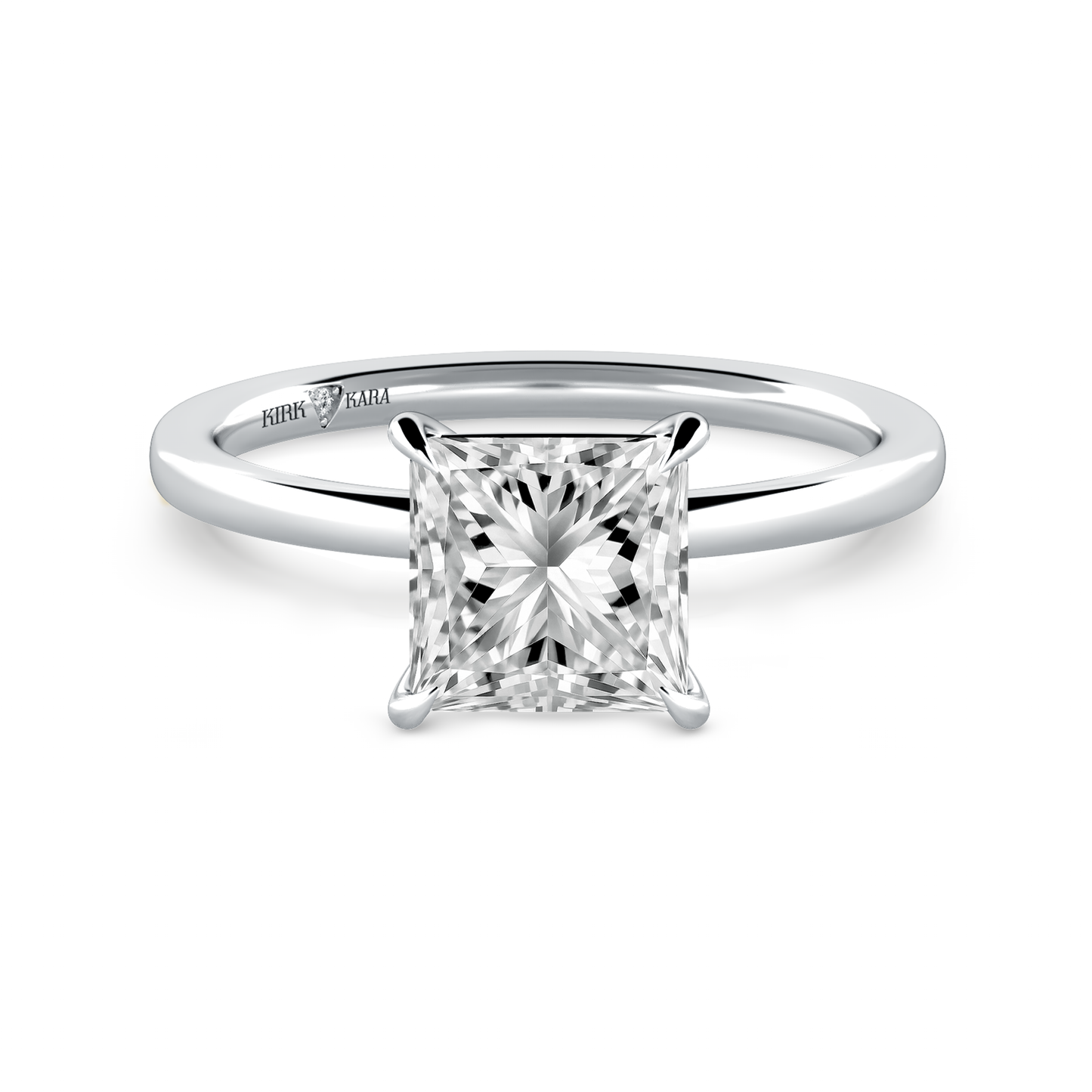 Preset Princess Solitaire Engagement Ring - Center Diamond Included