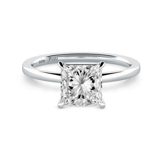 Preset Princess Solitaire Engagement Ring - Center Diamond Included