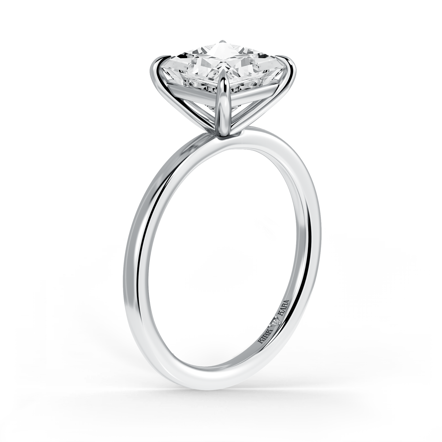 Preset Princess Solitaire Engagement Ring - Center Diamond Included