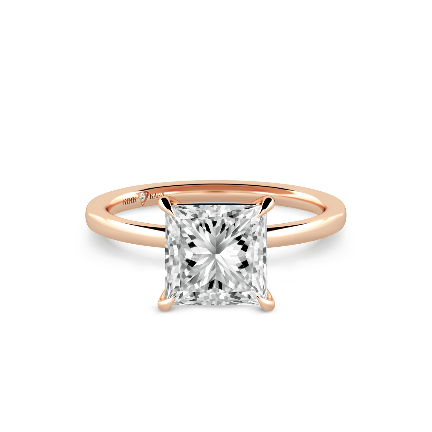 Preset Princess Solitaire Engagement Ring - Center Diamond Included