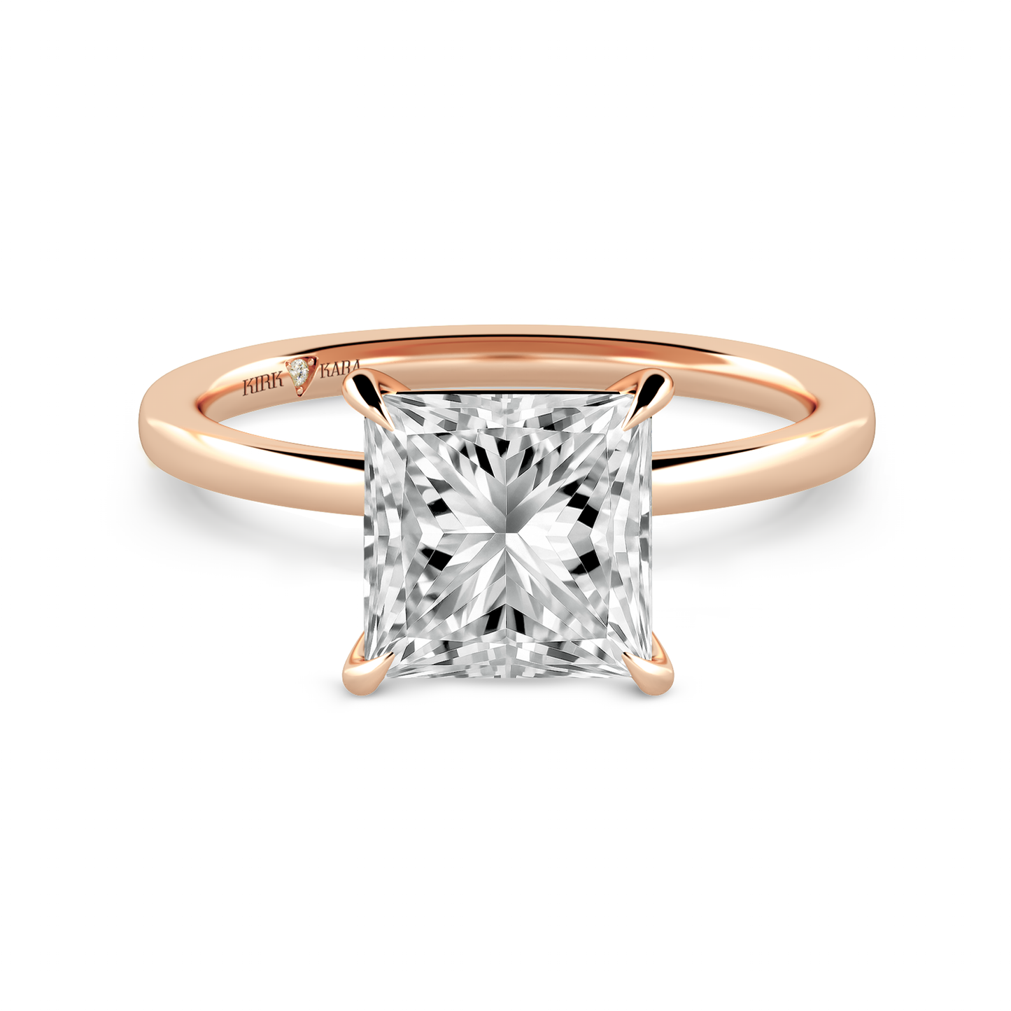 Preset Princess Solitaire Engagement Ring - Center Diamond Included