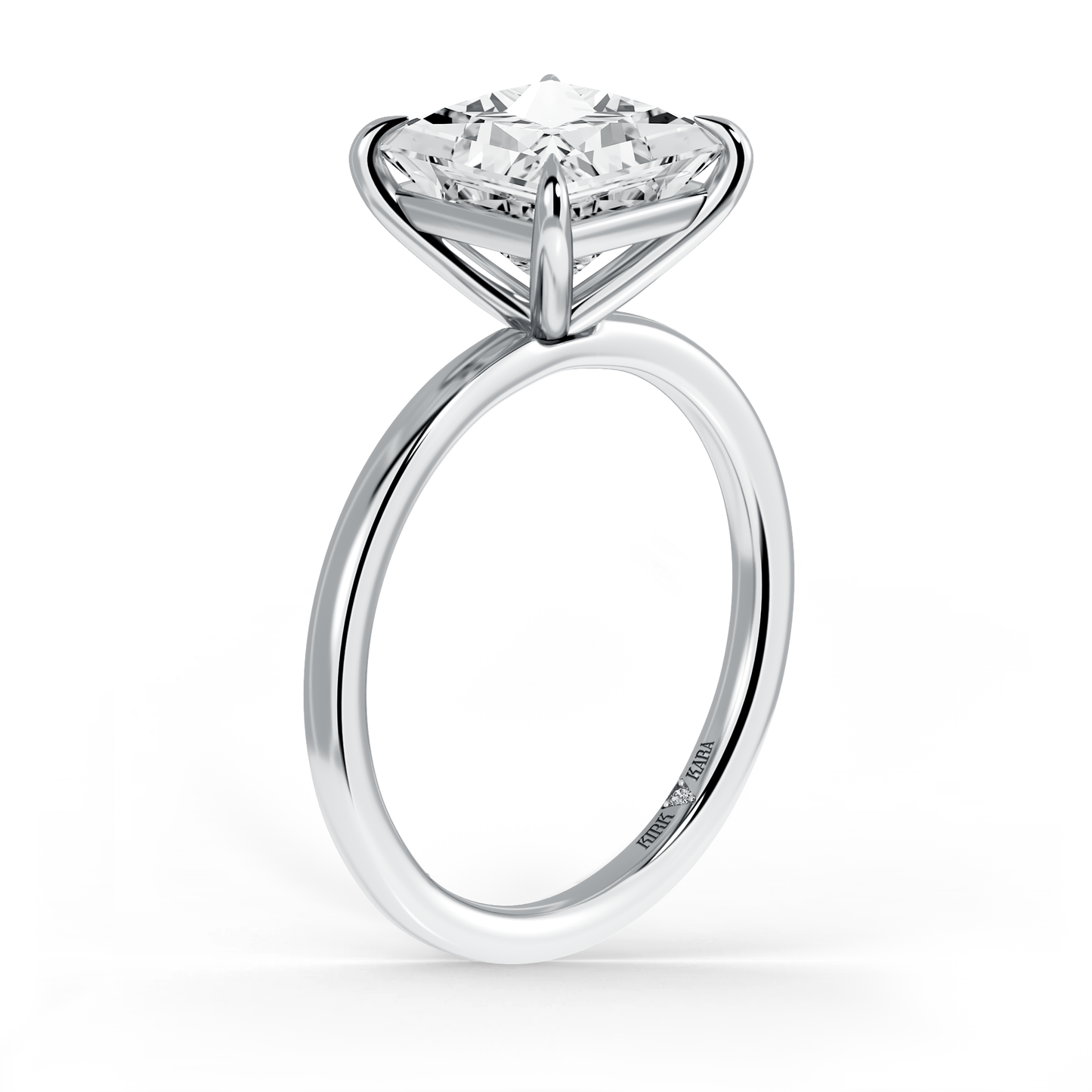 Preset Princess Solitaire Engagement Ring - Center Diamond Included