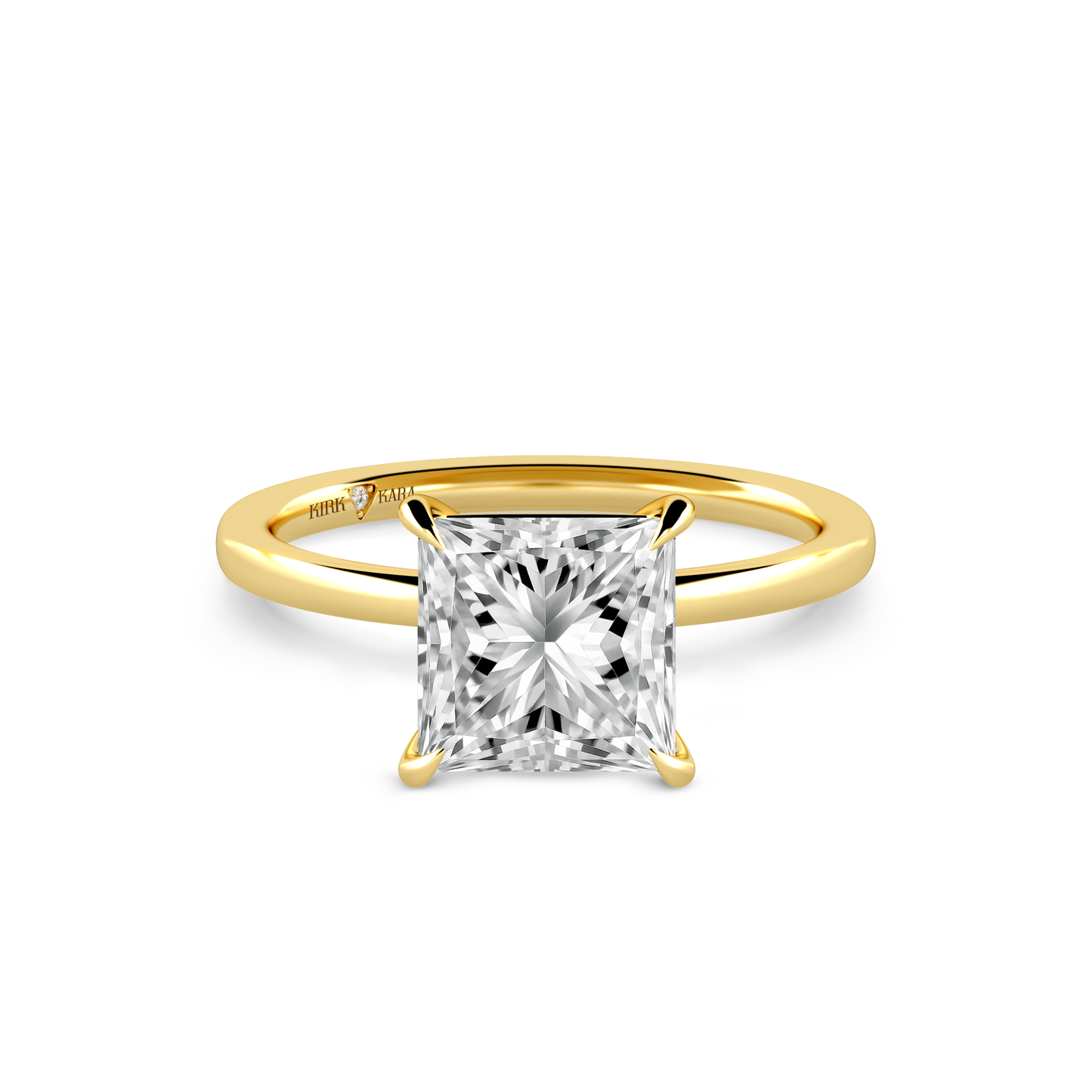 Preset Princess Solitaire Engagement Ring - Center Diamond Included