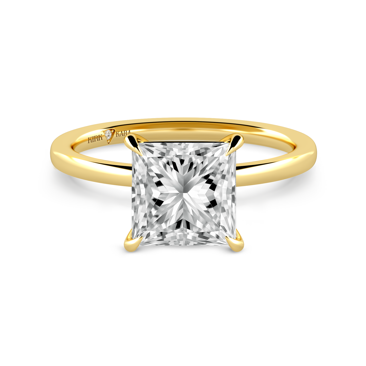 Preset Princess Solitaire Engagement Ring - Center Diamond Included