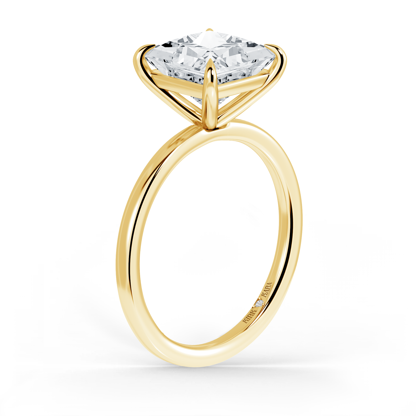 Preset Princess Solitaire Engagement Ring - Center Diamond Included
