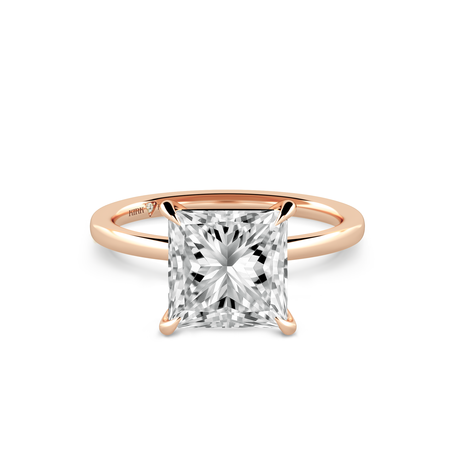 Preset Princess Solitaire Engagement Ring - Center Diamond Included