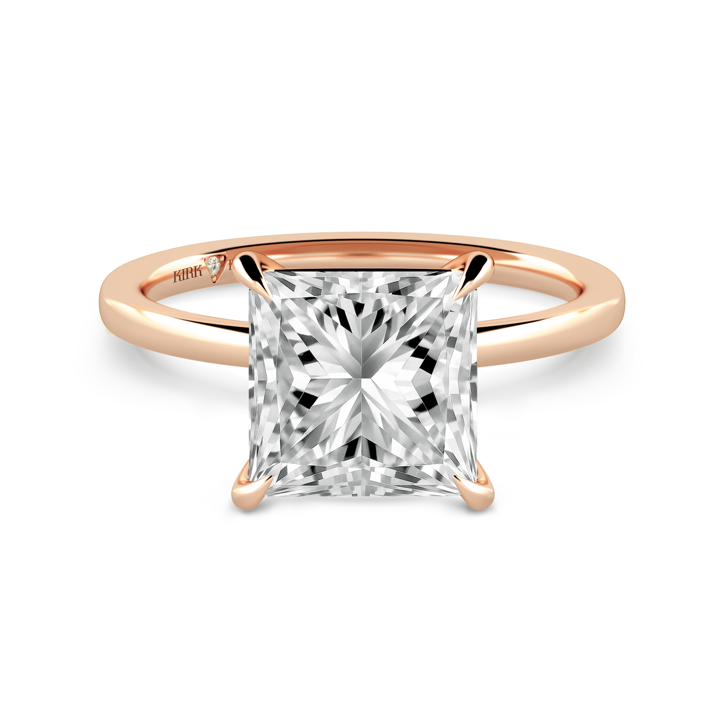 Preset Princess Solitaire Engagement Ring - Center Diamond Included