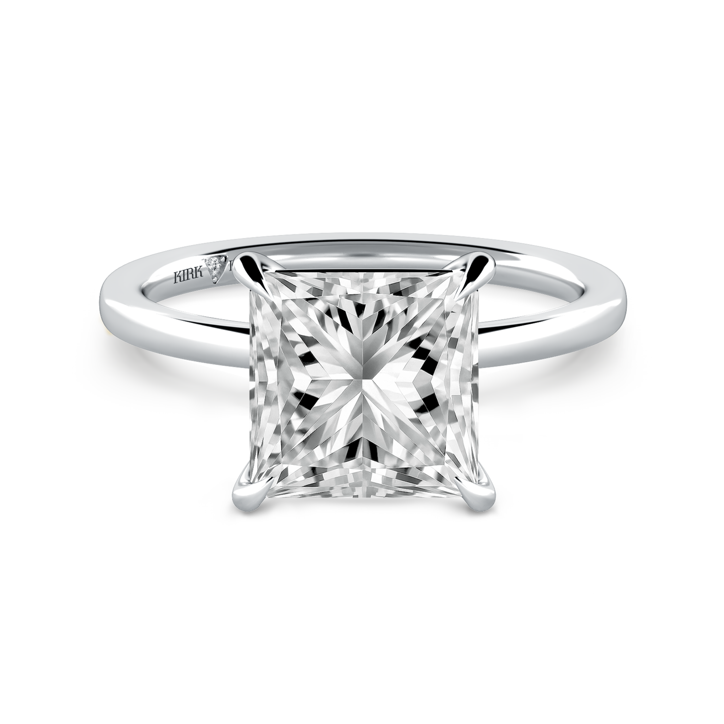 Preset Princess Solitaire Engagement Ring - Center Diamond Included