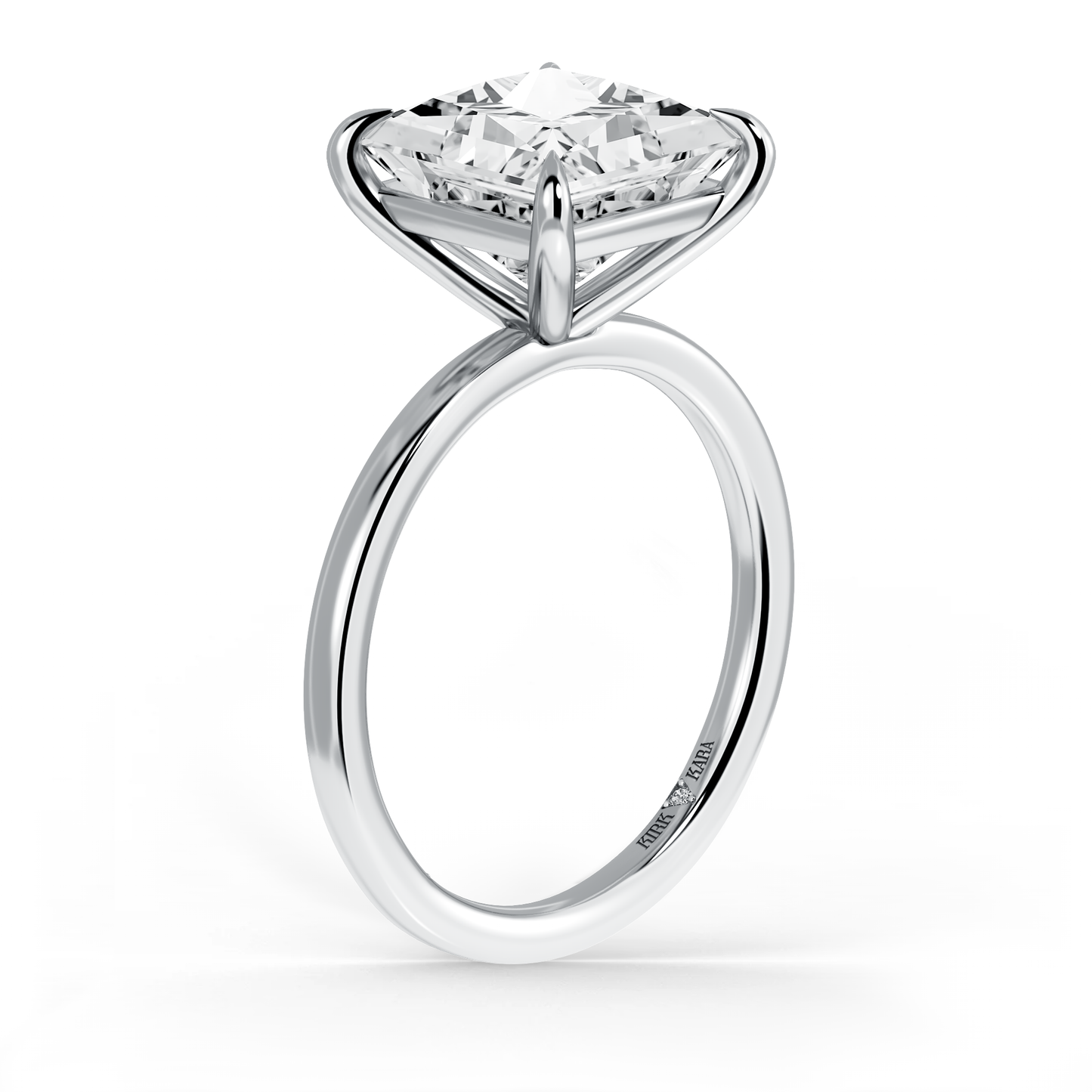 Preset Princess Solitaire Engagement Ring - Center Diamond Included