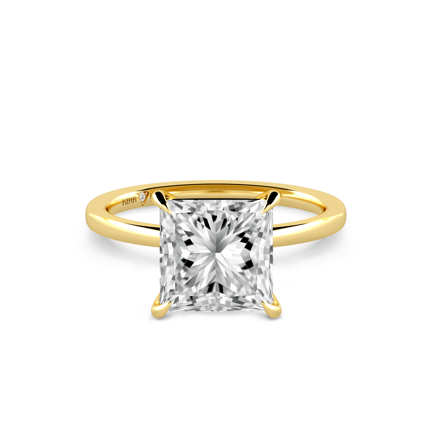 Preset Princess Solitaire Engagement Ring - Center Diamond Included