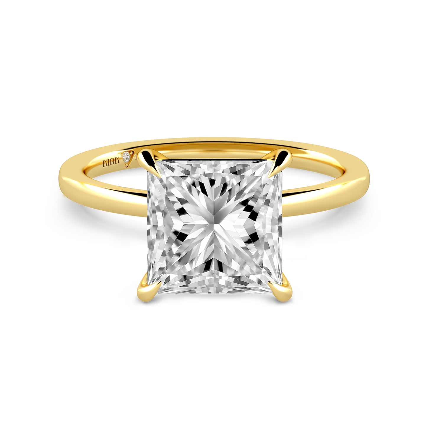 Preset Princess Solitaire Engagement Ring - Center Diamond Included