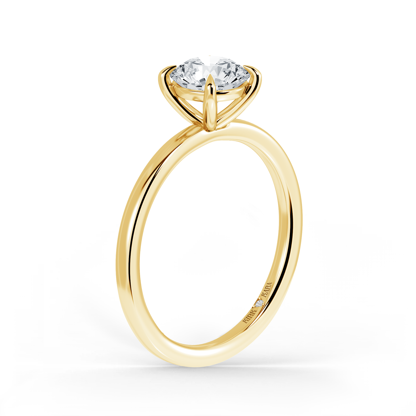 Preset Round Solitaire Engagement Ring - Center Diamond Included