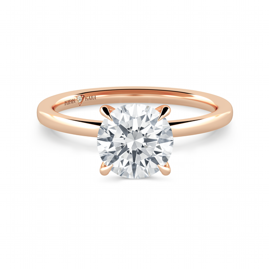 Preset Round Solitaire Engagement Ring - Center Diamond Included