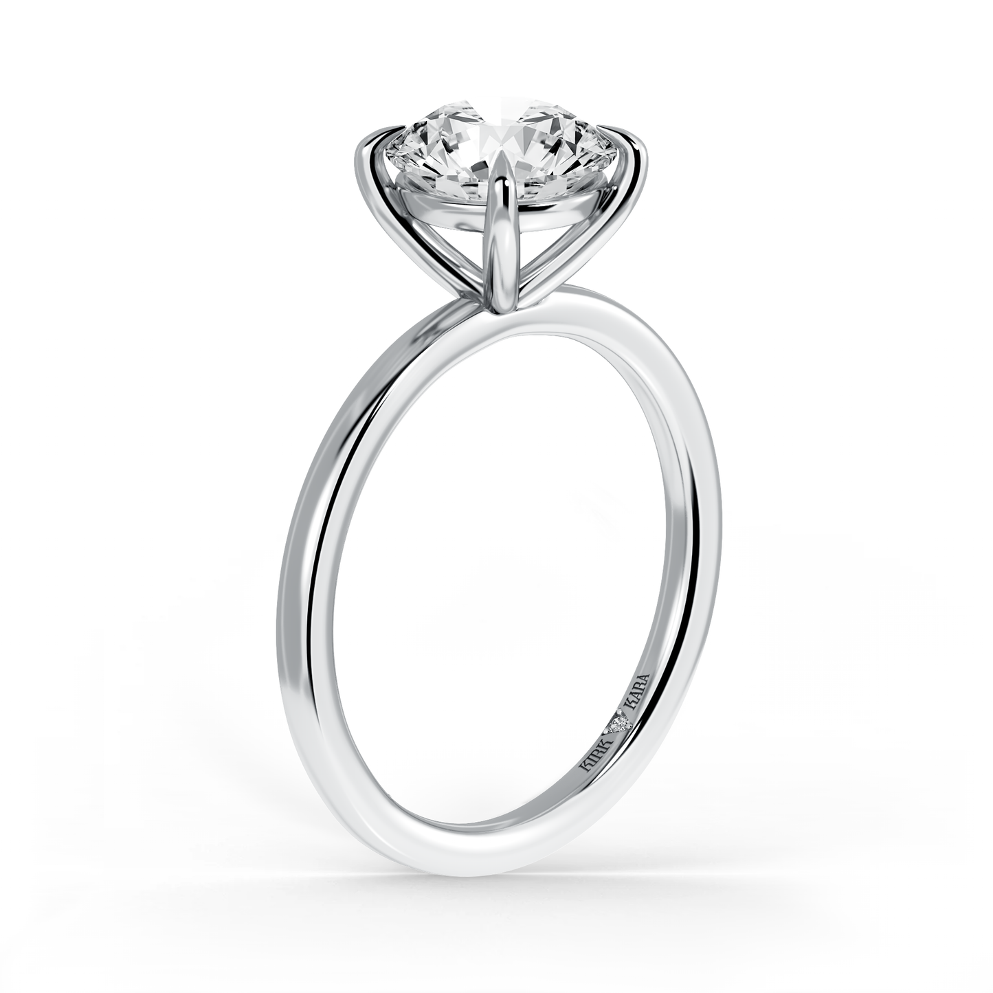 Preset Round Solitaire Engagement Ring - Center Diamond Included