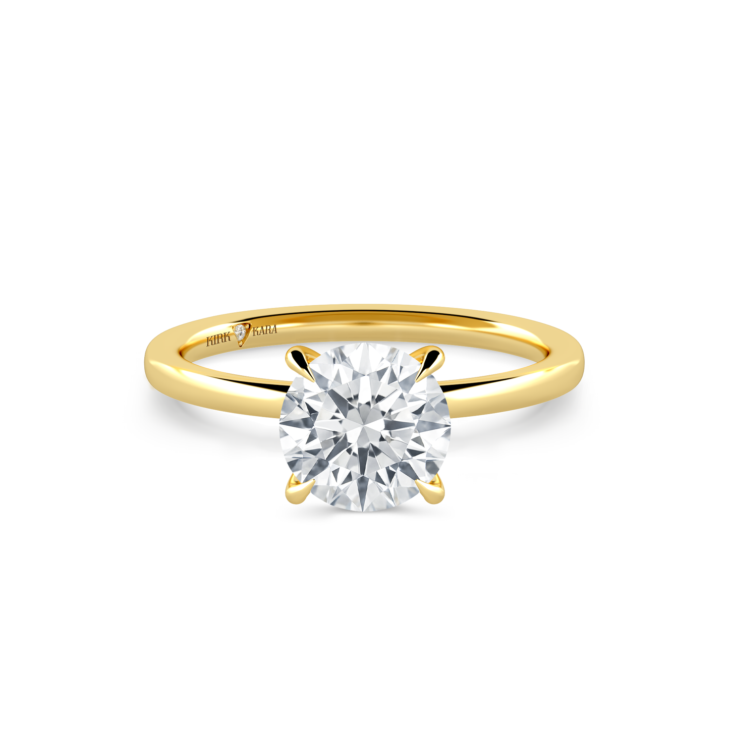 Preset Round Solitaire Engagement Ring - Center Diamond Included
