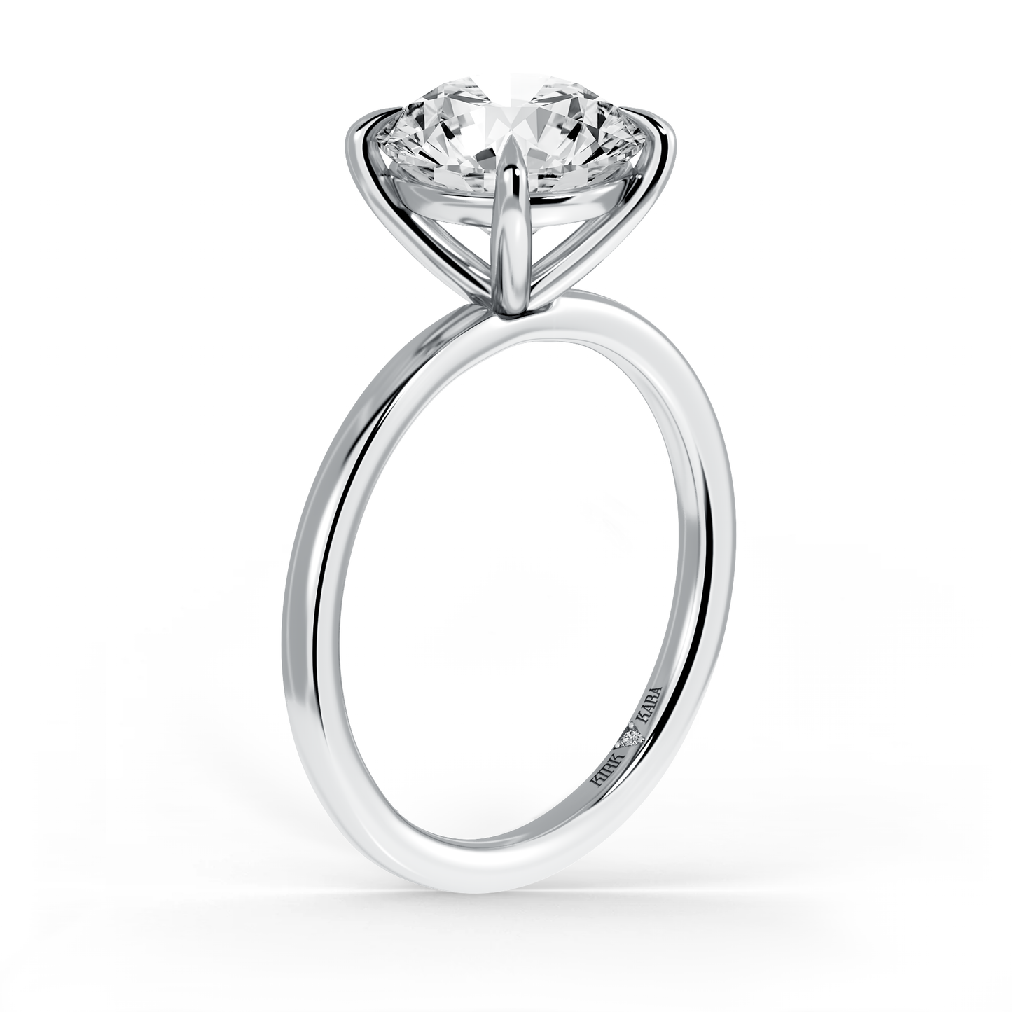 Preset Round Solitaire Engagement Ring - Center Diamond Included