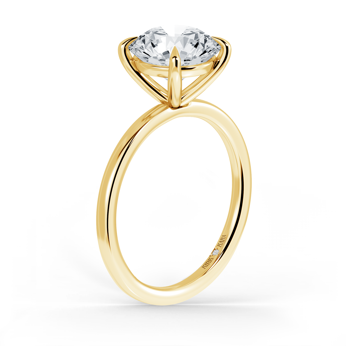 Preset Round Solitaire Engagement Ring - Center Diamond Included