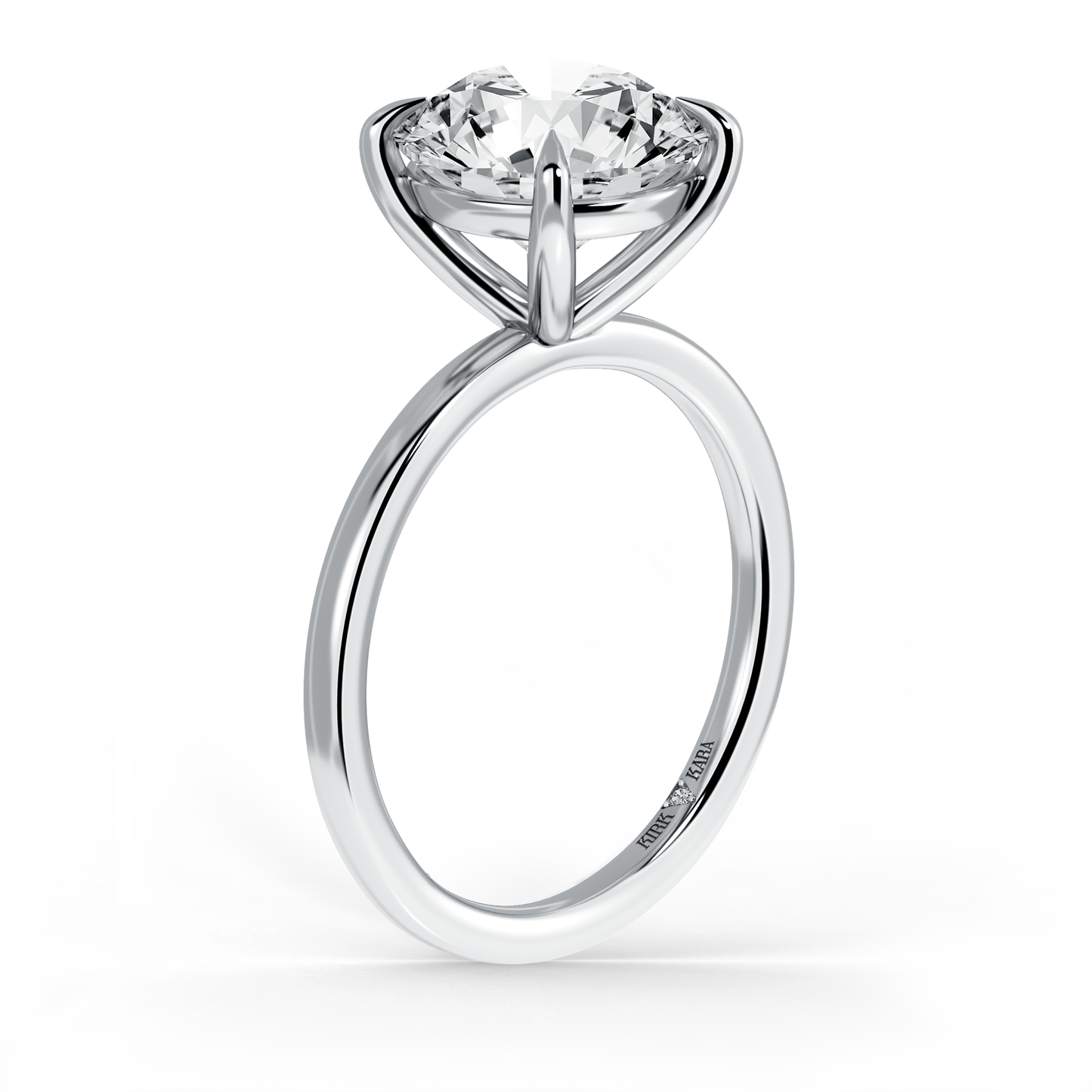 Preset Round Solitaire Engagement Ring - Center Diamond Included