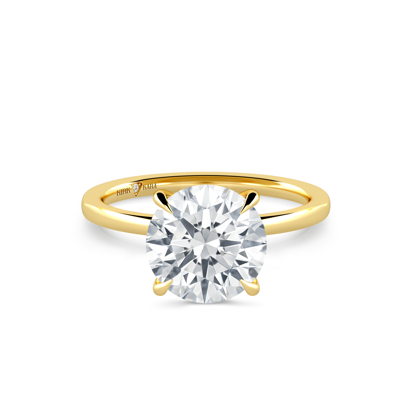 Preset Round Solitaire Engagement Ring - Center Diamond Included