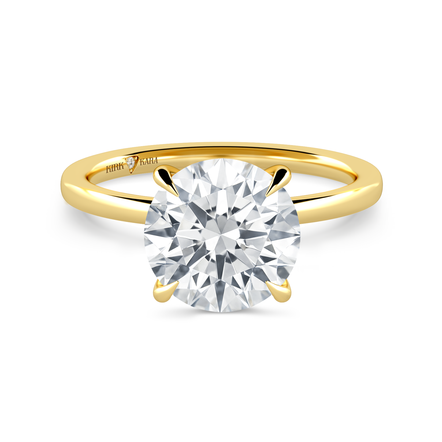 Preset Round Solitaire Engagement Ring - Center Diamond Included