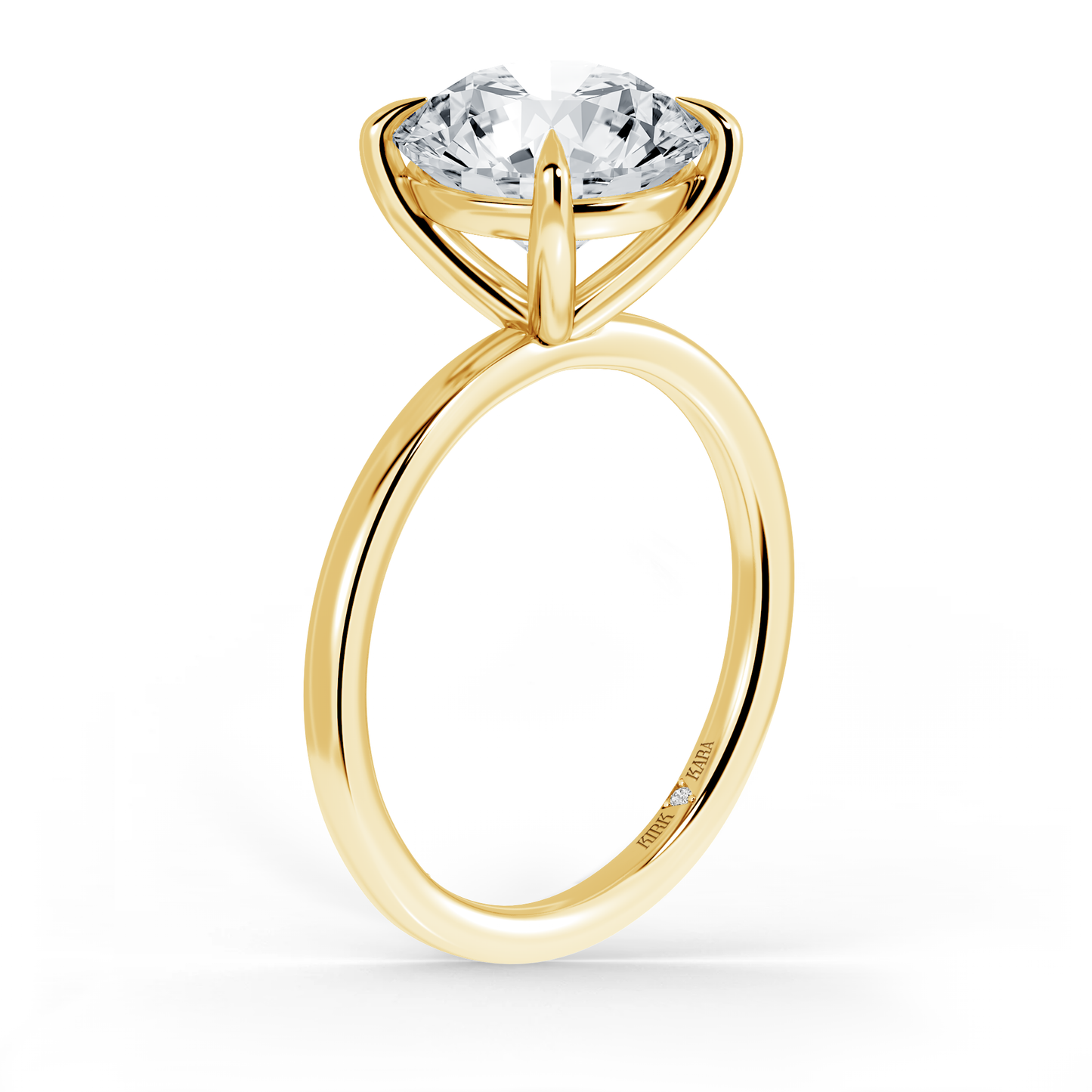 Preset Round Solitaire Engagement Ring - Center Diamond Included