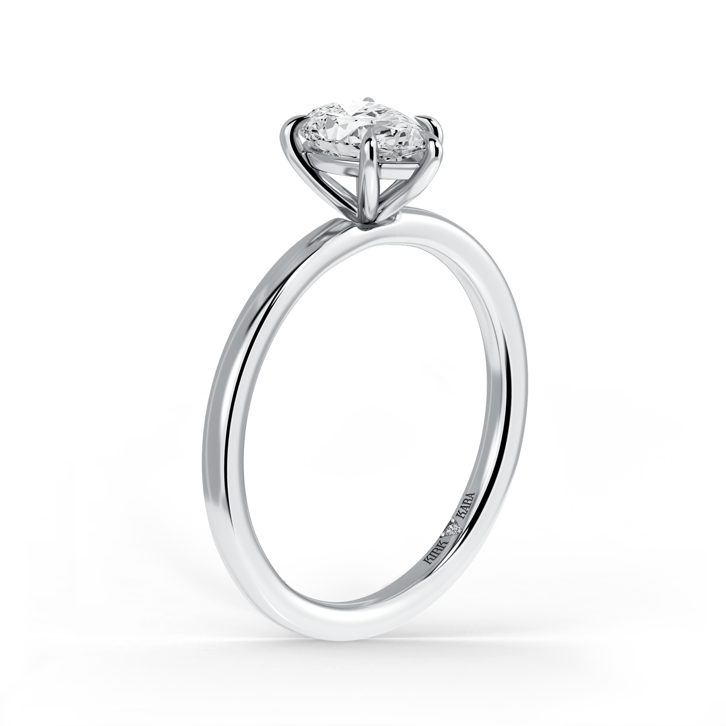 Preset Pear Solitaire Engagement Ring - Center Diamond Included
