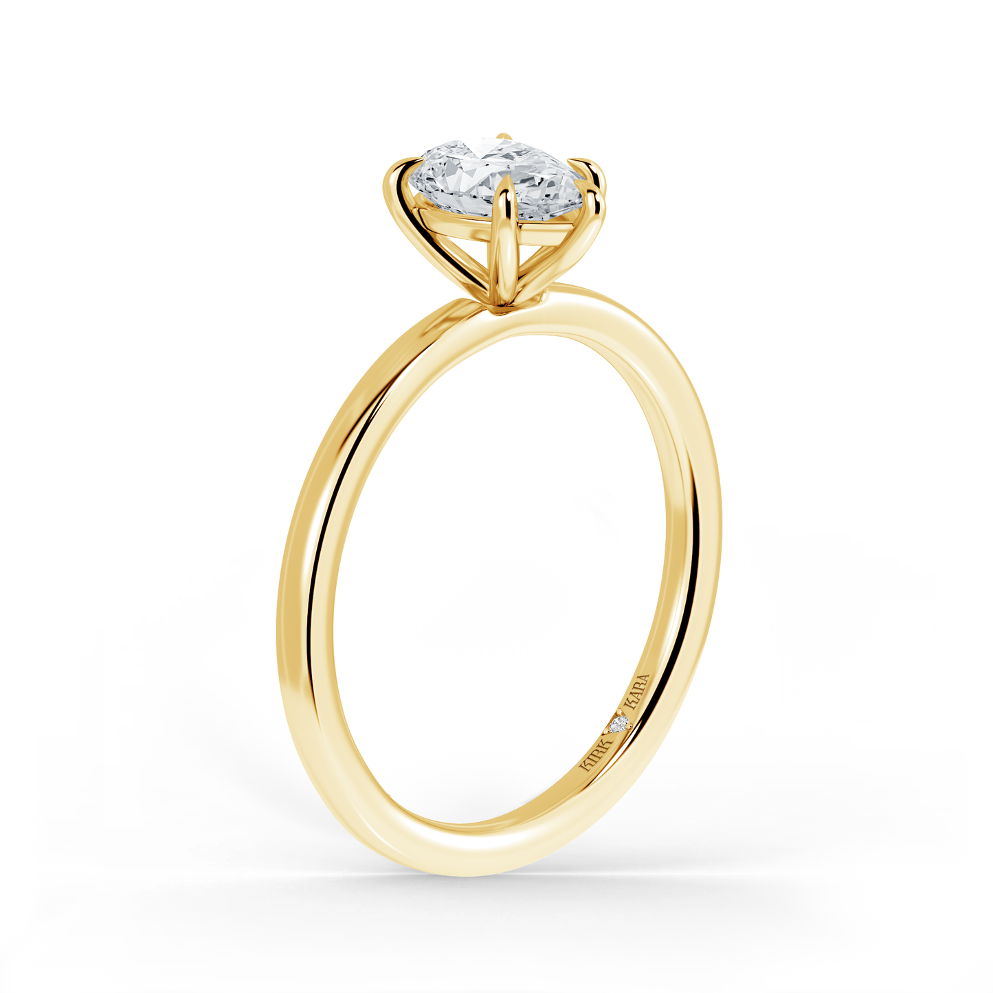 Preset Pear Solitaire Engagement Ring - Center Diamond Included