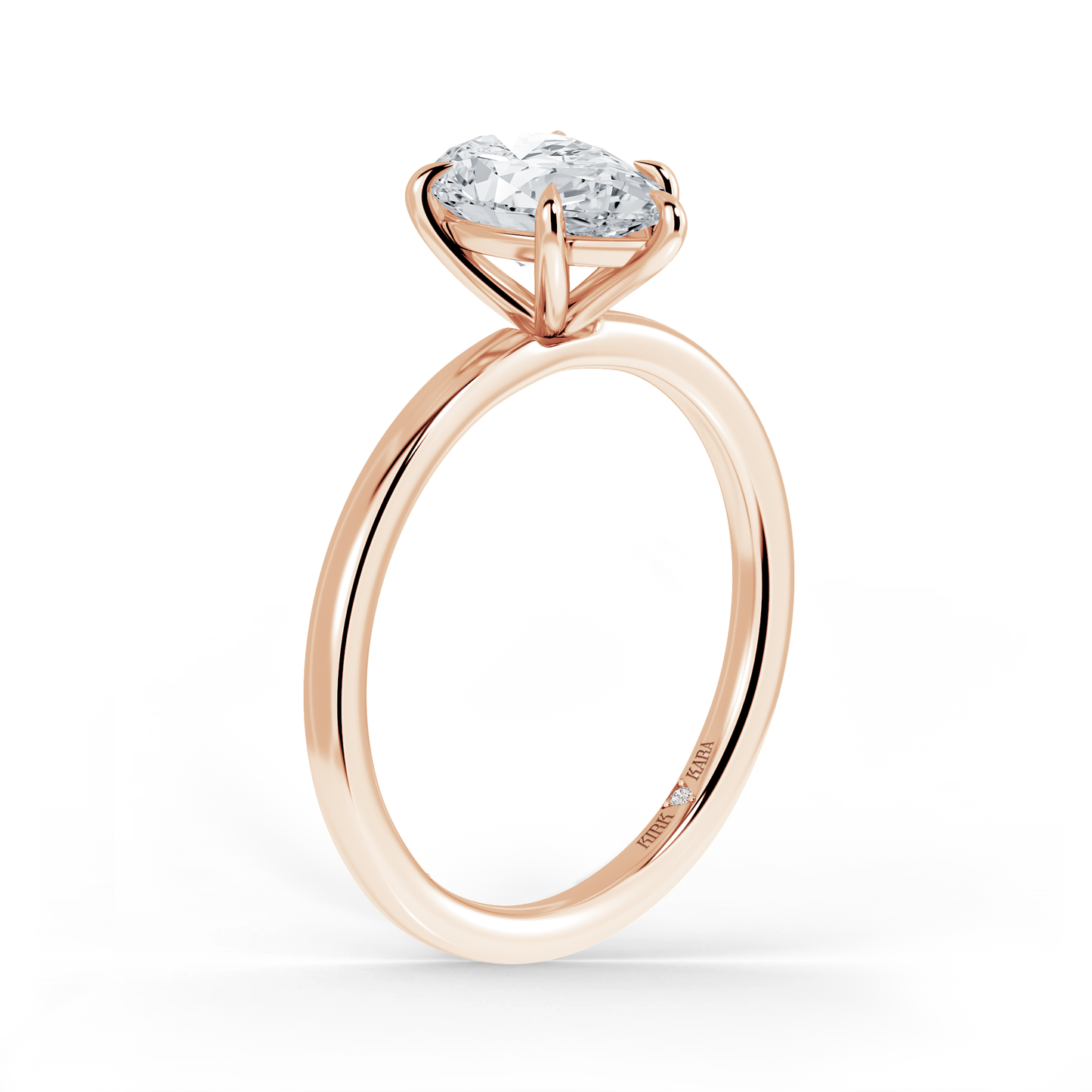 Preset Pear Solitaire Engagement Ring - Center Diamond Included