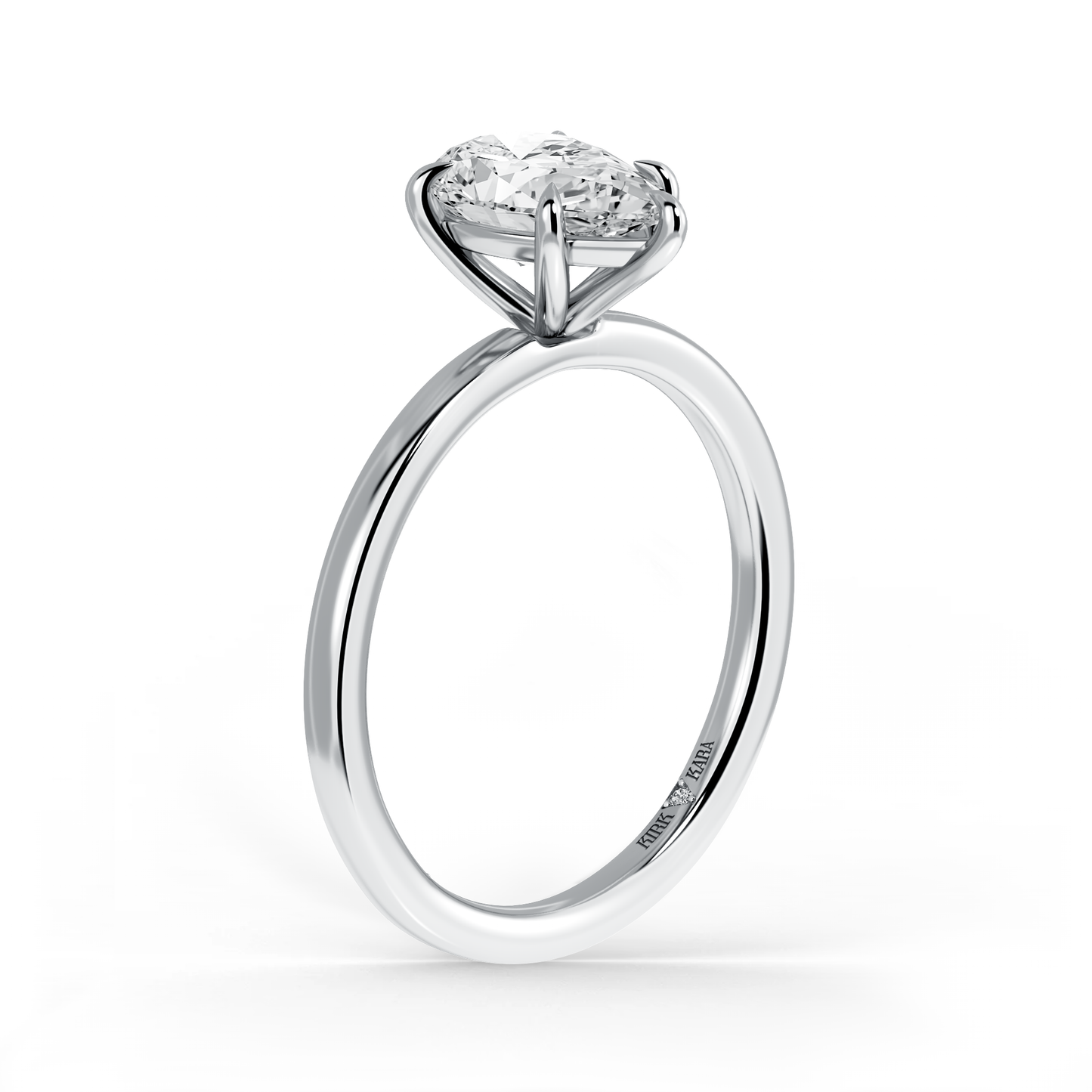 Preset Pear Solitaire Engagement Ring - Center Diamond Included