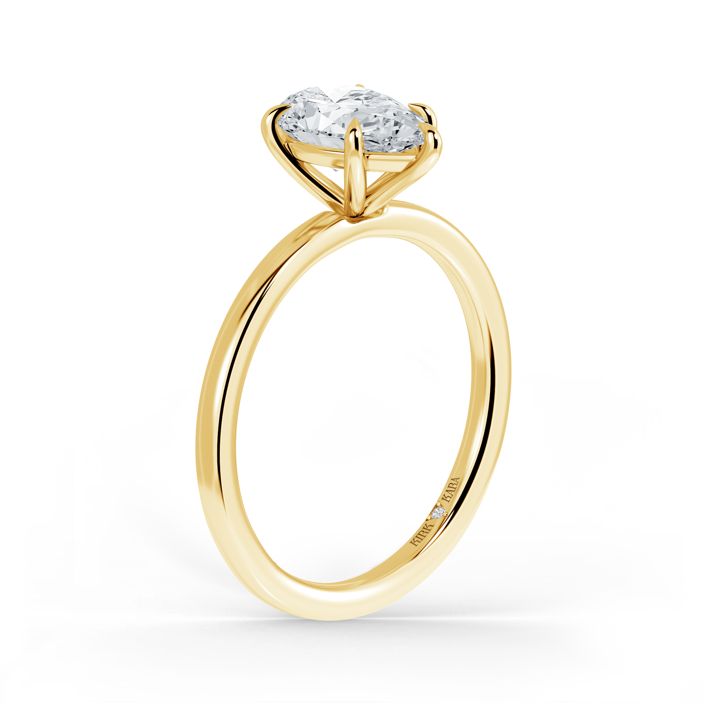 Preset Pear Solitaire Engagement Ring - Center Diamond Included