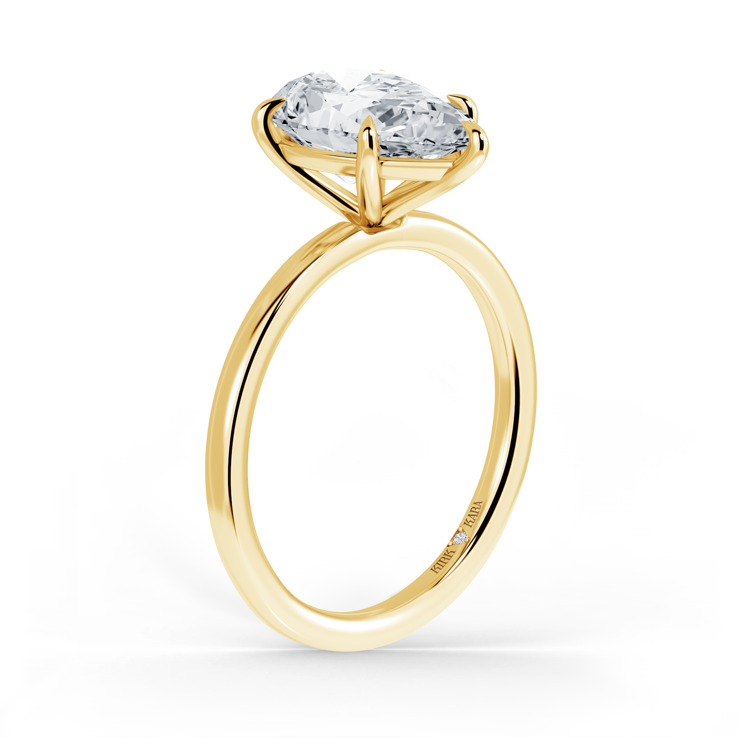 Preset Pear Solitaire Engagement Ring - Center Diamond Included