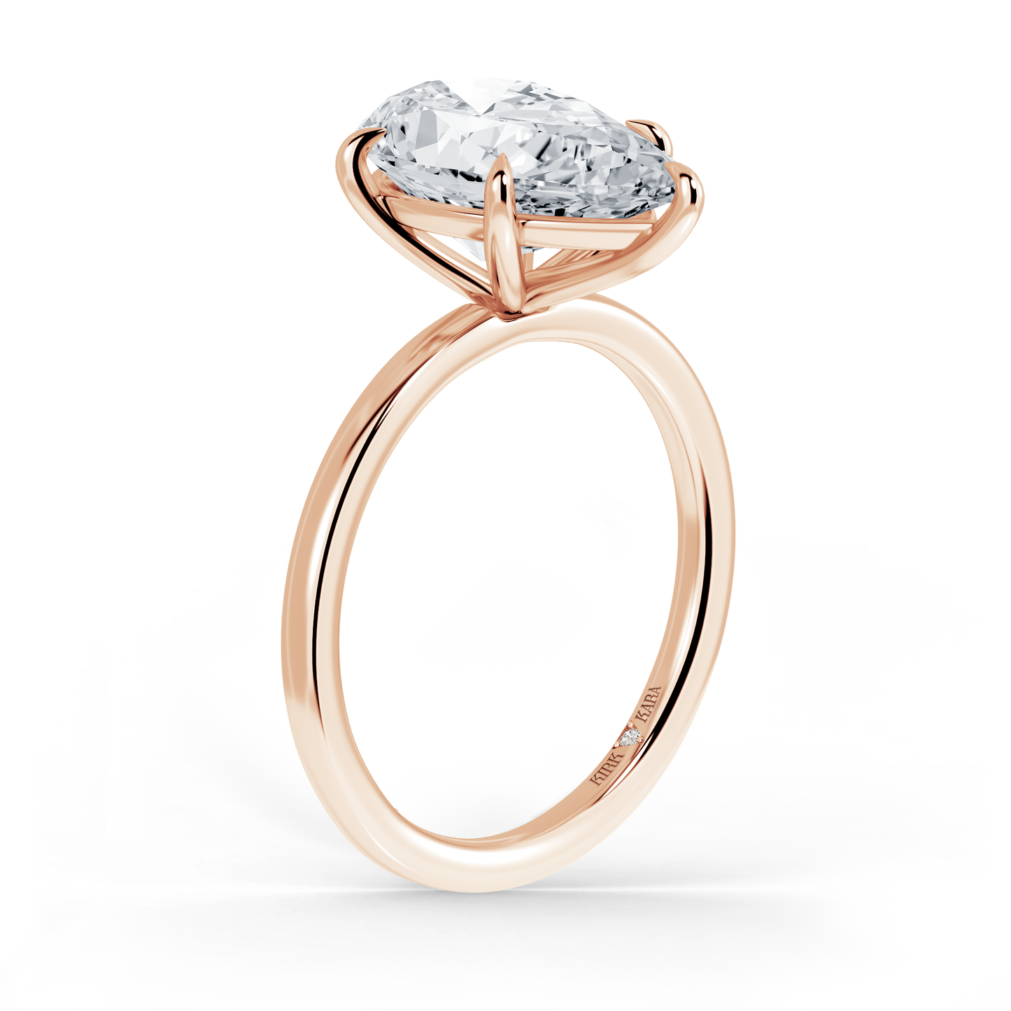 Preset Pear Solitaire Engagement Ring - Center Diamond Included