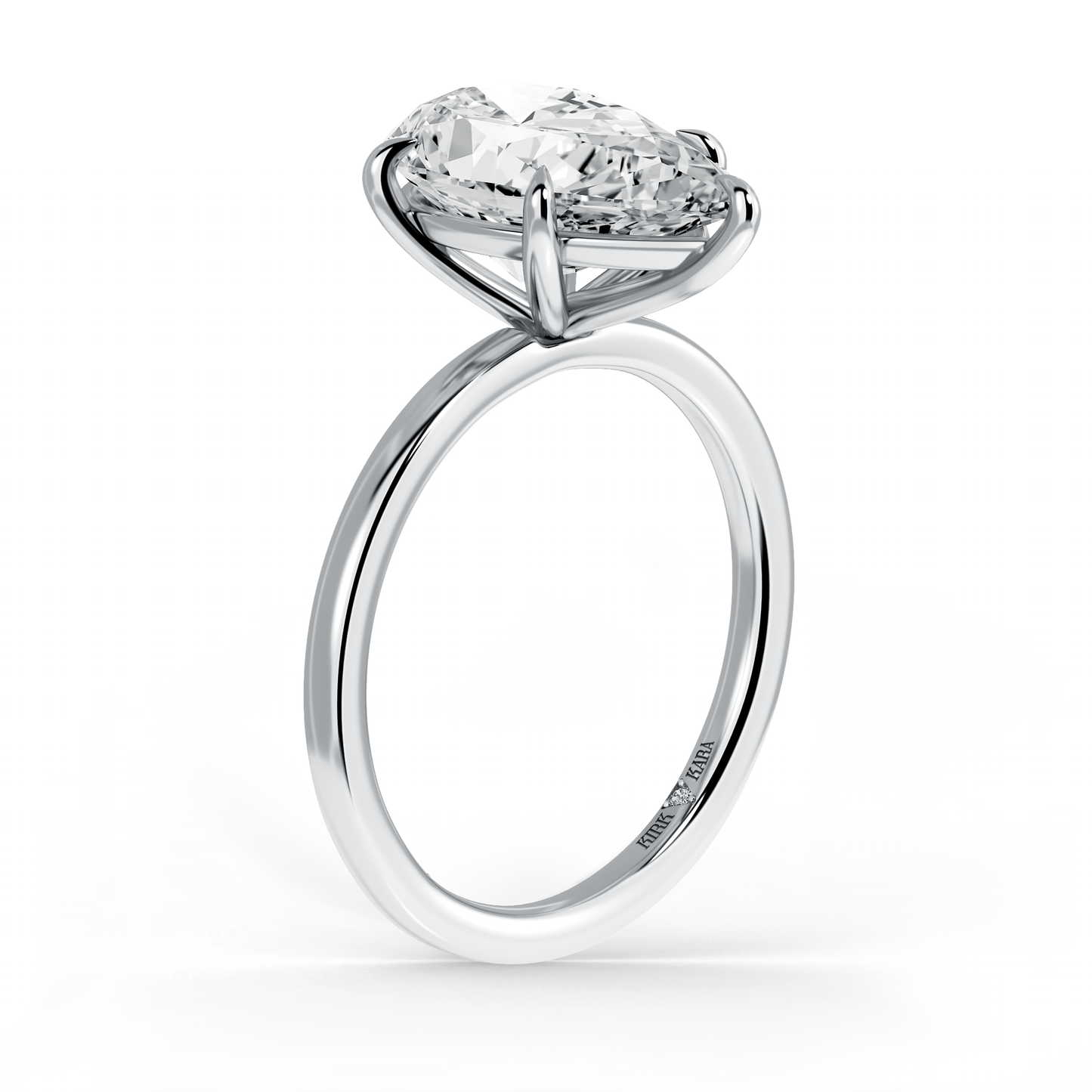 Preset Pear Solitaire Engagement Ring - Center Diamond Included