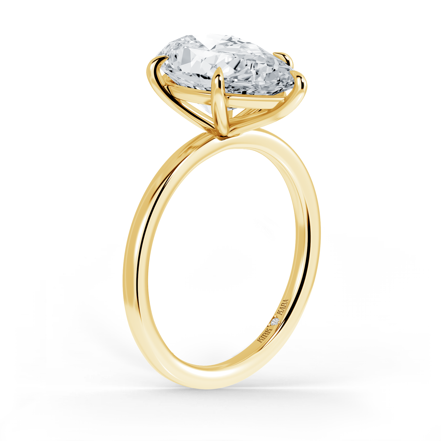 Preset Pear Solitaire Engagement Ring - Center Diamond Included