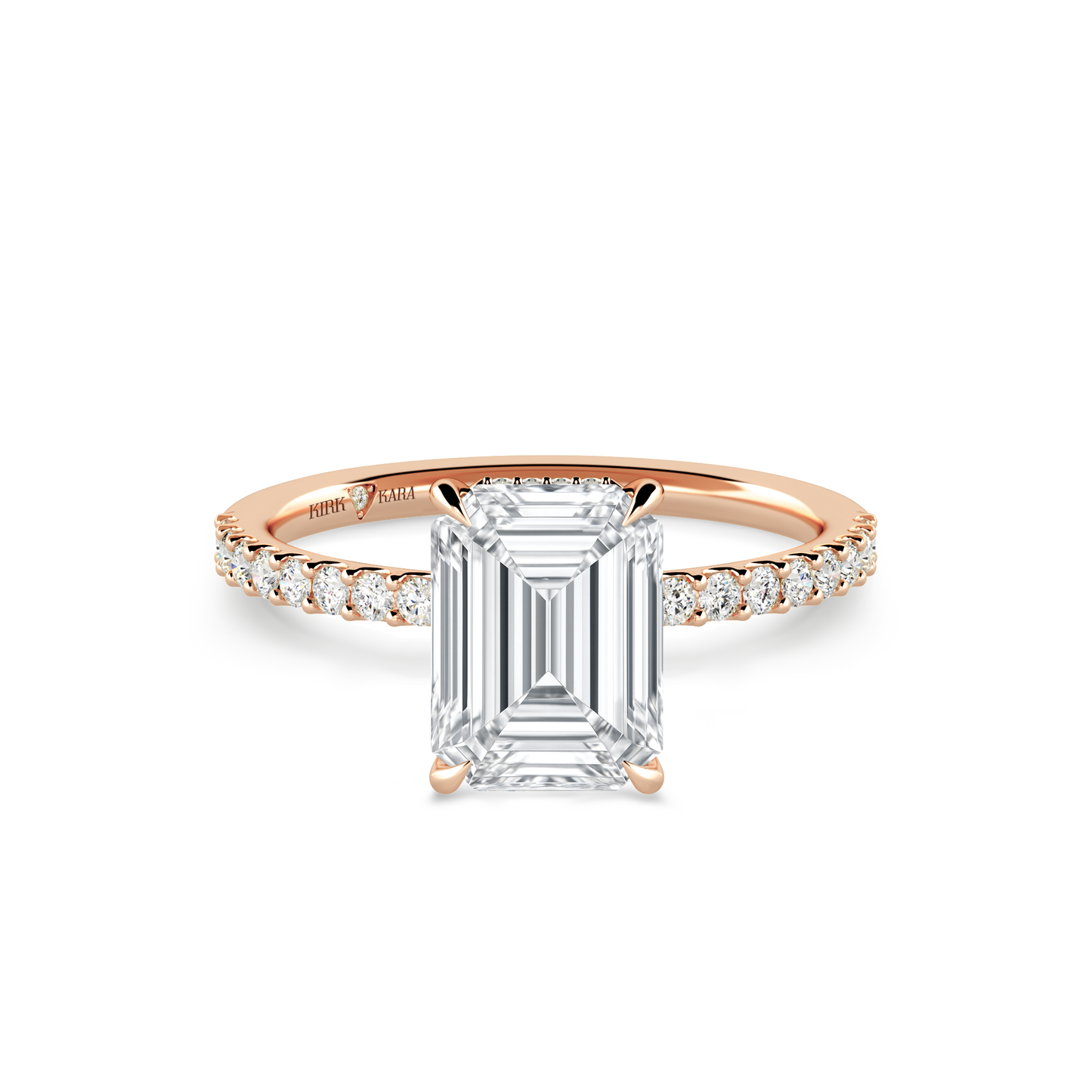 Preset Emerald Hidden Halo Lab Diamond Engagement Ring - Center Diamond Included