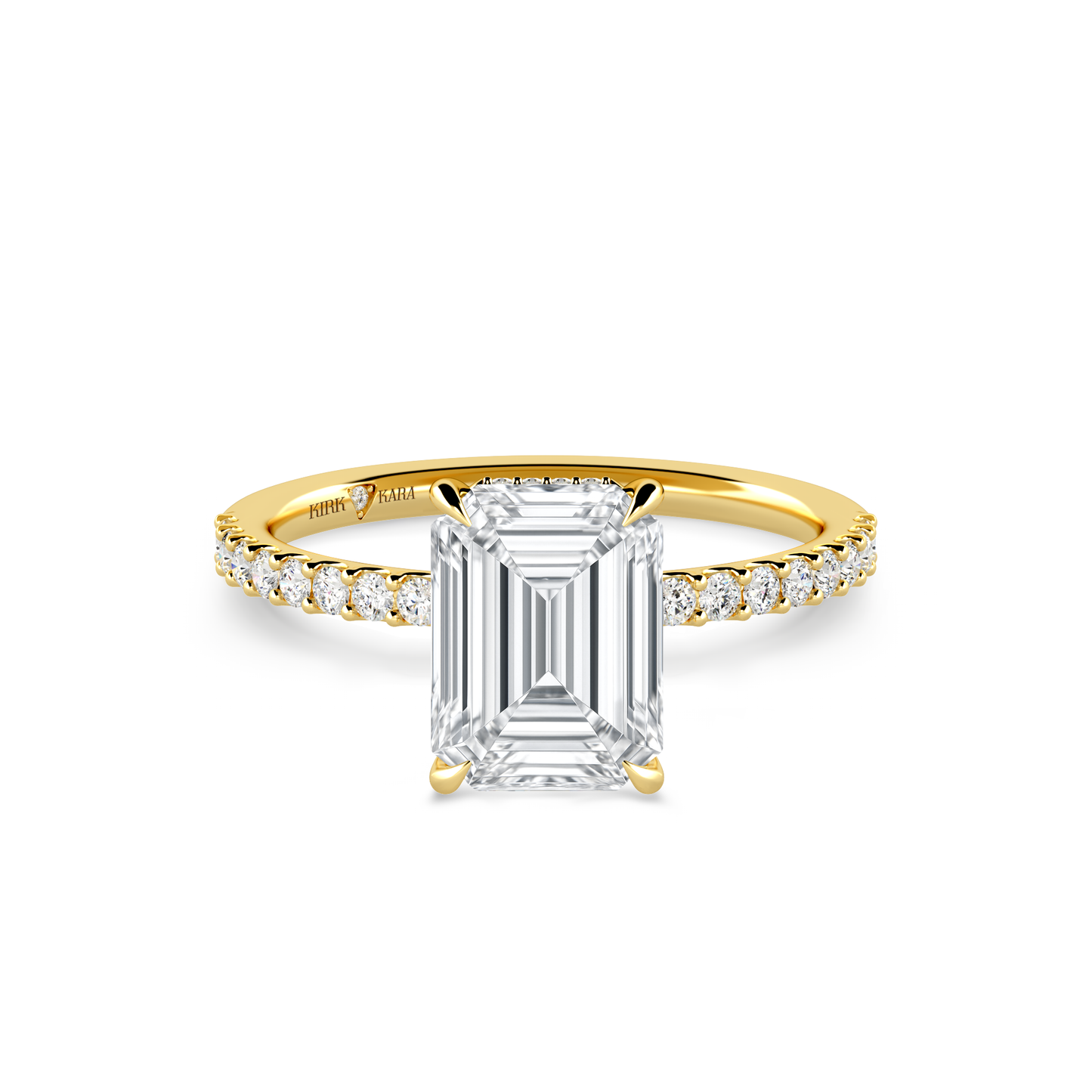 Preset Emerald Hidden Halo Lab Diamond Engagement Ring - Center Diamond Included