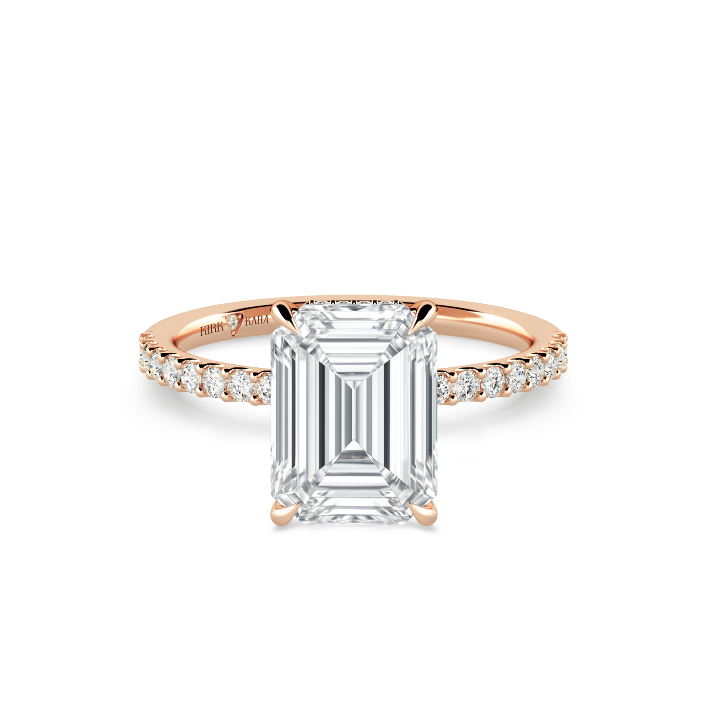 Preset Emerald Hidden Halo Lab Diamond Engagement Ring - Center Diamond Included