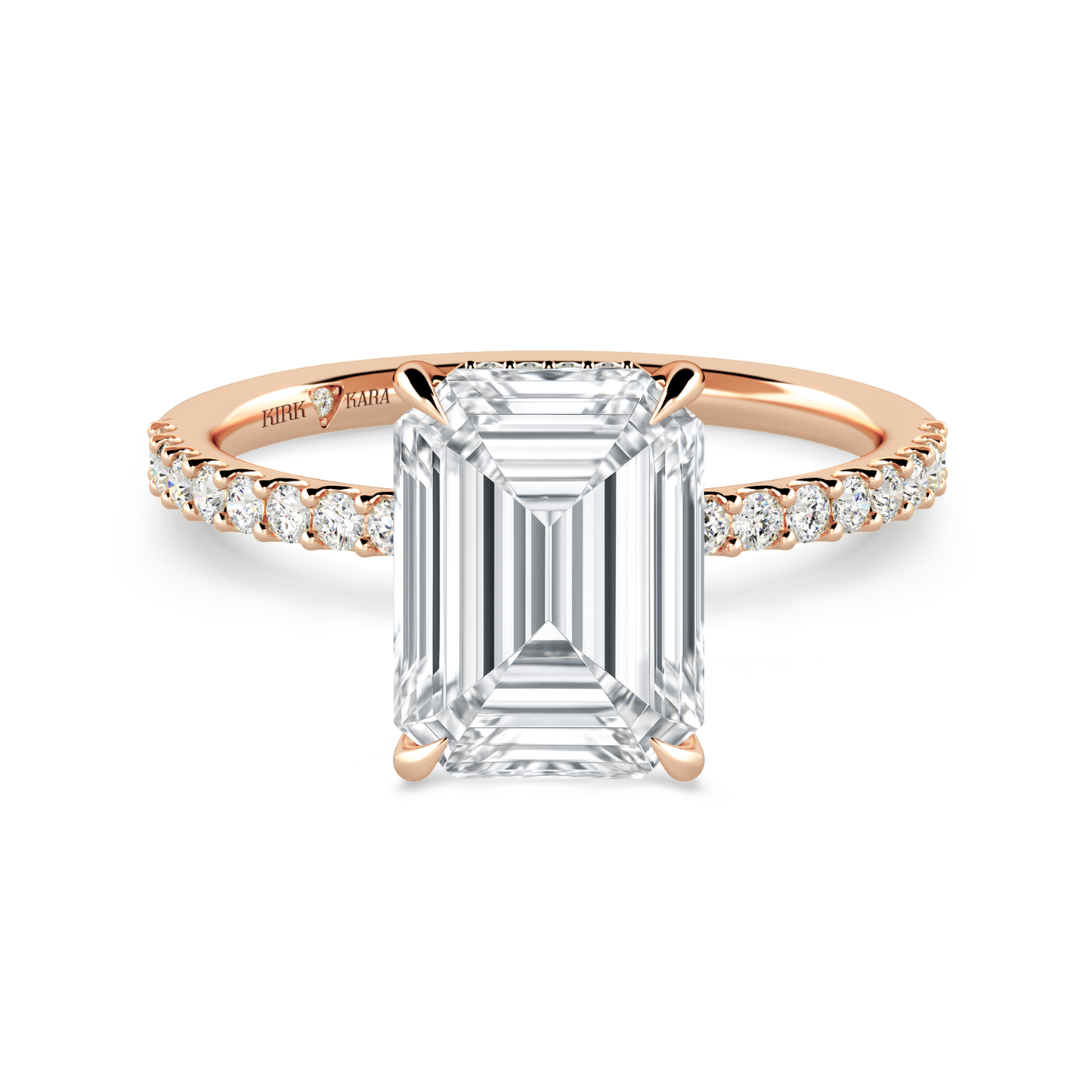 Preset Emerald Hidden Halo Lab Diamond Engagement Ring - Center Diamond Included