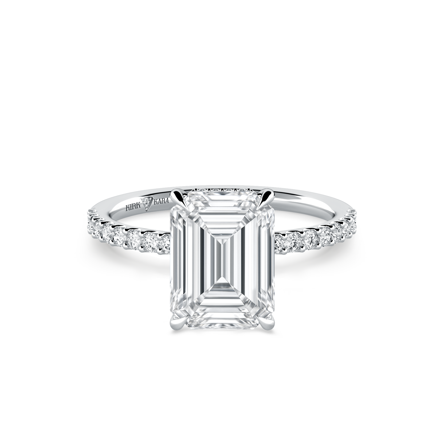 Preset Emerald Hidden Halo Lab Diamond Engagement Ring - Center Diamond Included