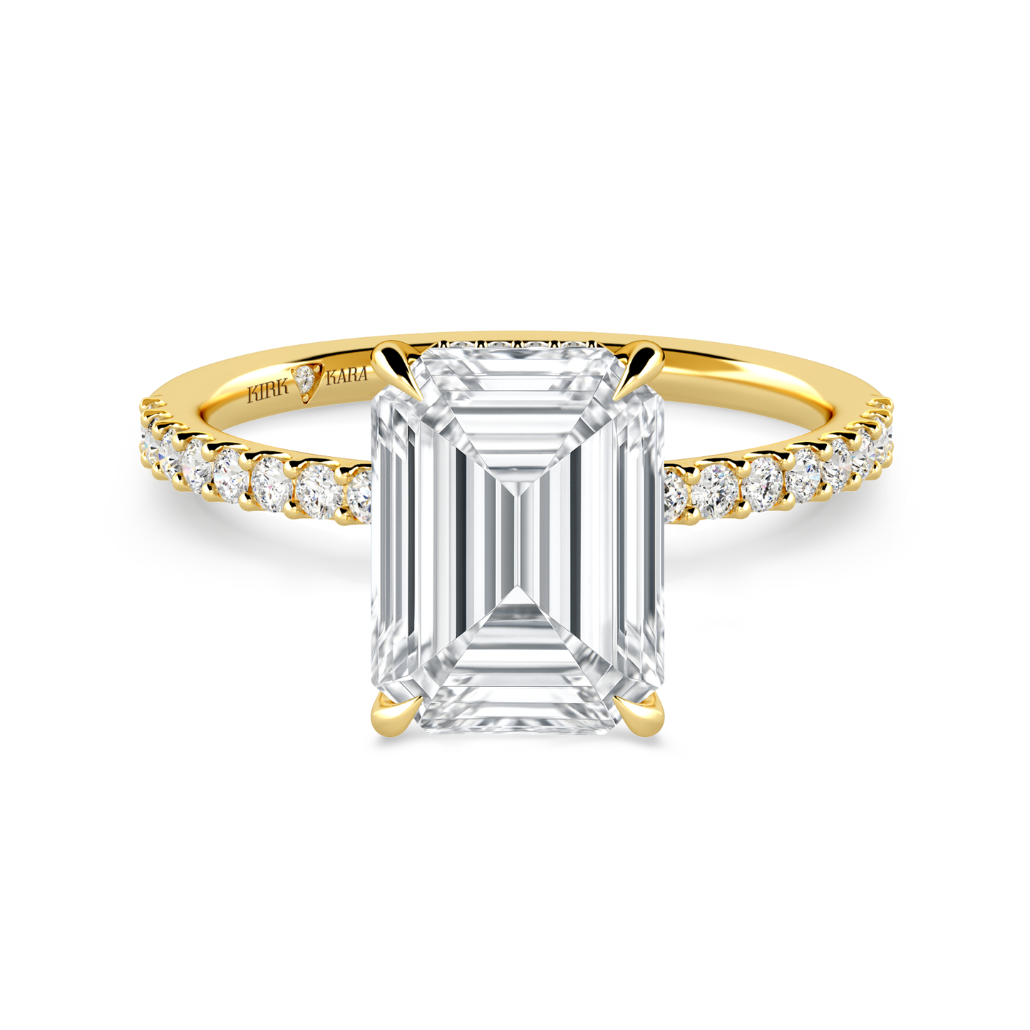 Preset Emerald Hidden Halo Lab Diamond Engagement Ring - Center Diamond Included