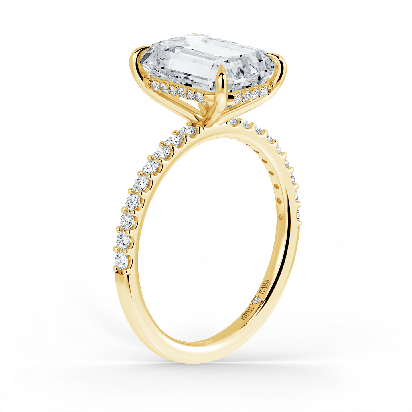 Preset Emerald Hidden Halo Lab Diamond Engagement Ring - Center Diamond Included