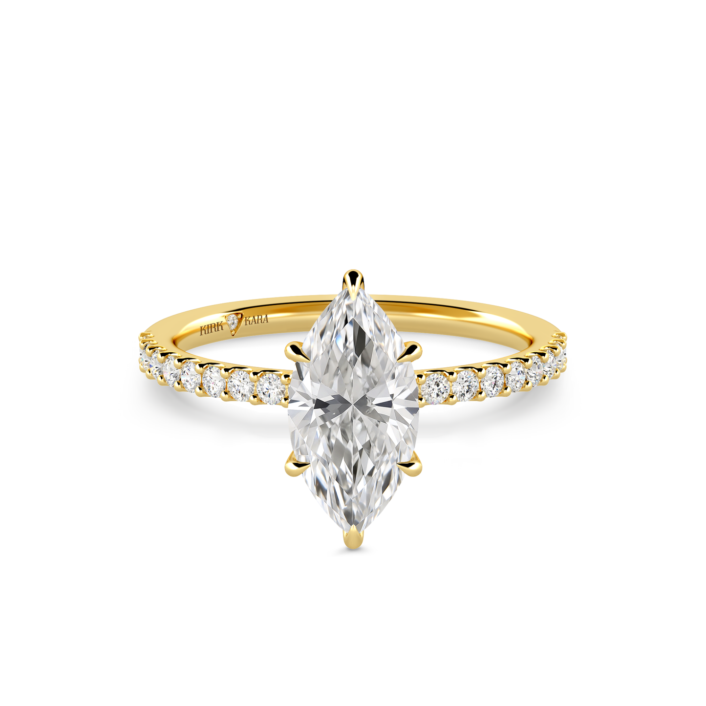 Preset Marquise Hidden Halo Lab Diamond Engagement Ring - Center Diamond Included
