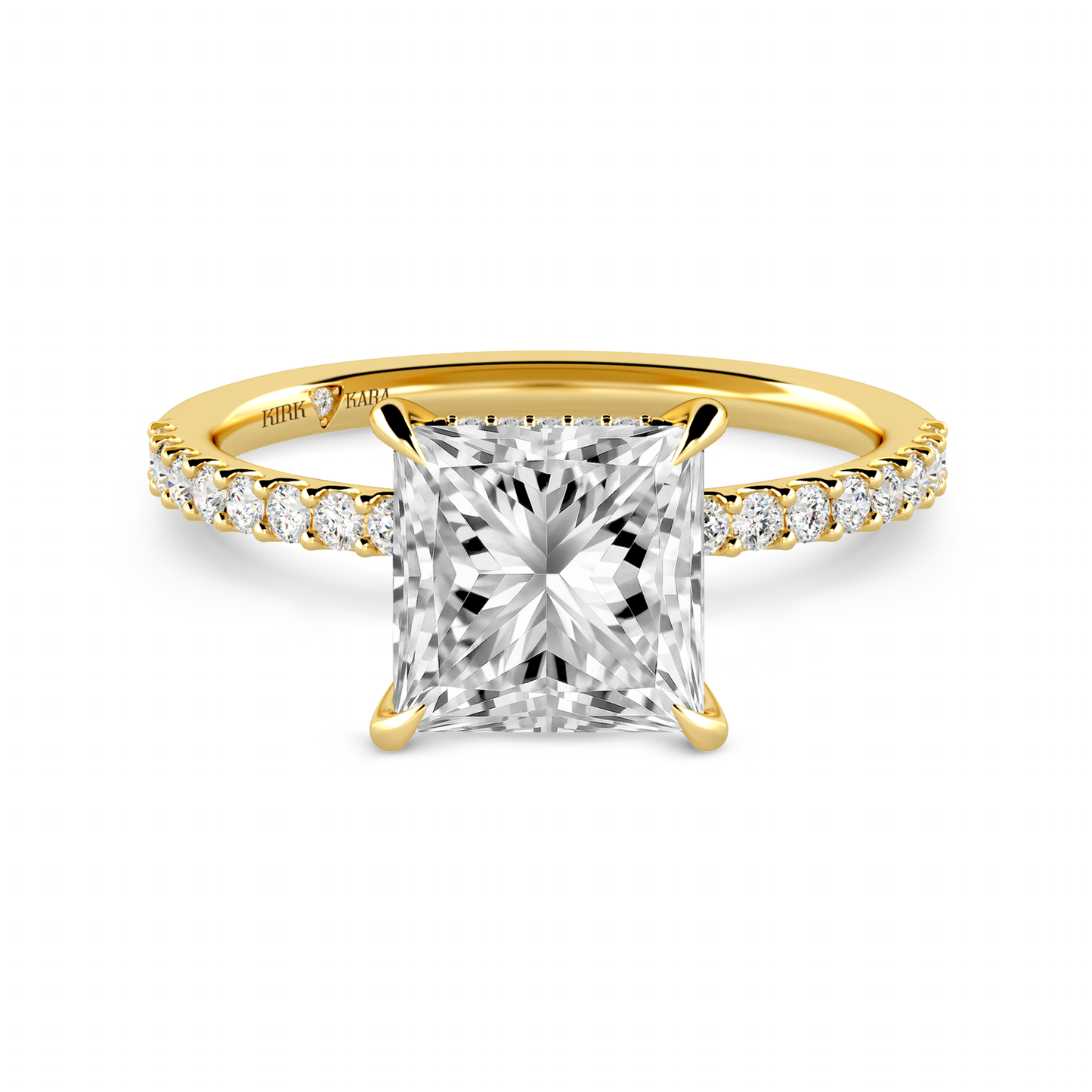 Preset Princess Hidden Halo Lab Diamond Engagement Ring - Center Diamond Included