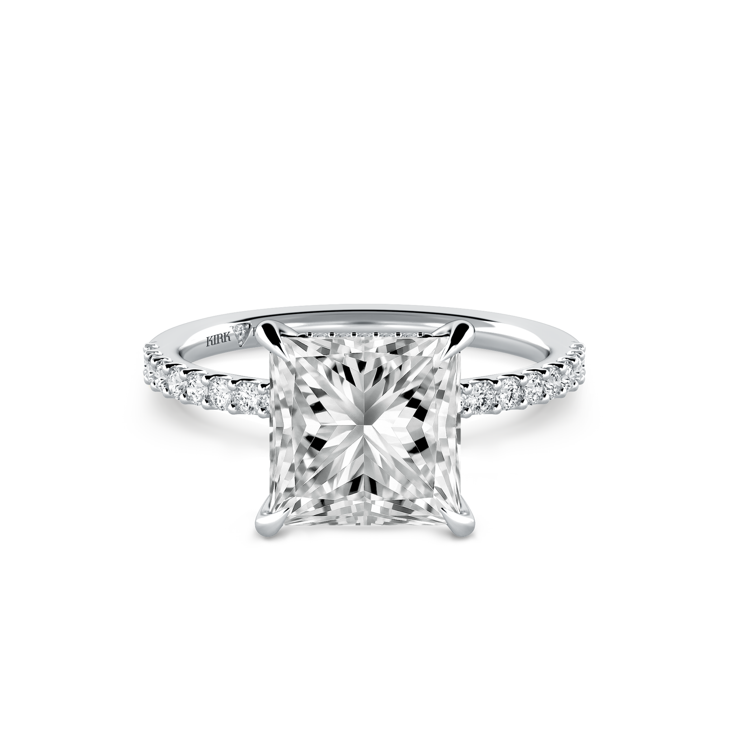 Preset Princess Hidden Halo Lab Diamond Engagement Ring - Center Diamond Included