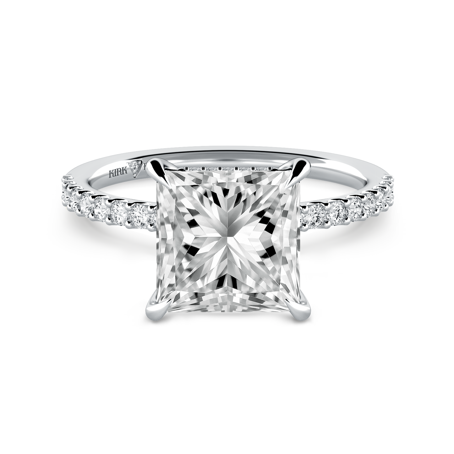 Preset Princess Hidden Halo Lab Diamond Engagement Ring - Center Diamond Included