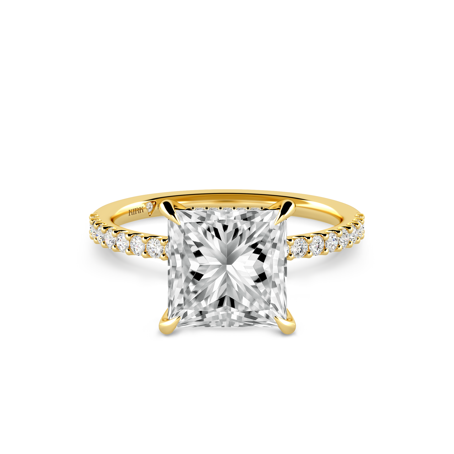 Preset Princess Hidden Halo Lab Diamond Engagement Ring - Center Diamond Included