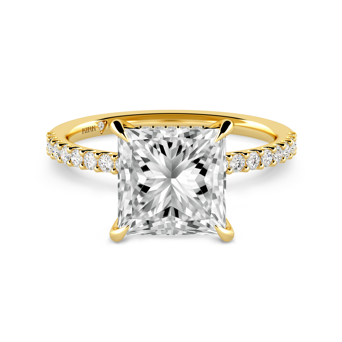 Preset Princess Hidden Halo Lab Diamond Engagement Ring - Center Diamond Included