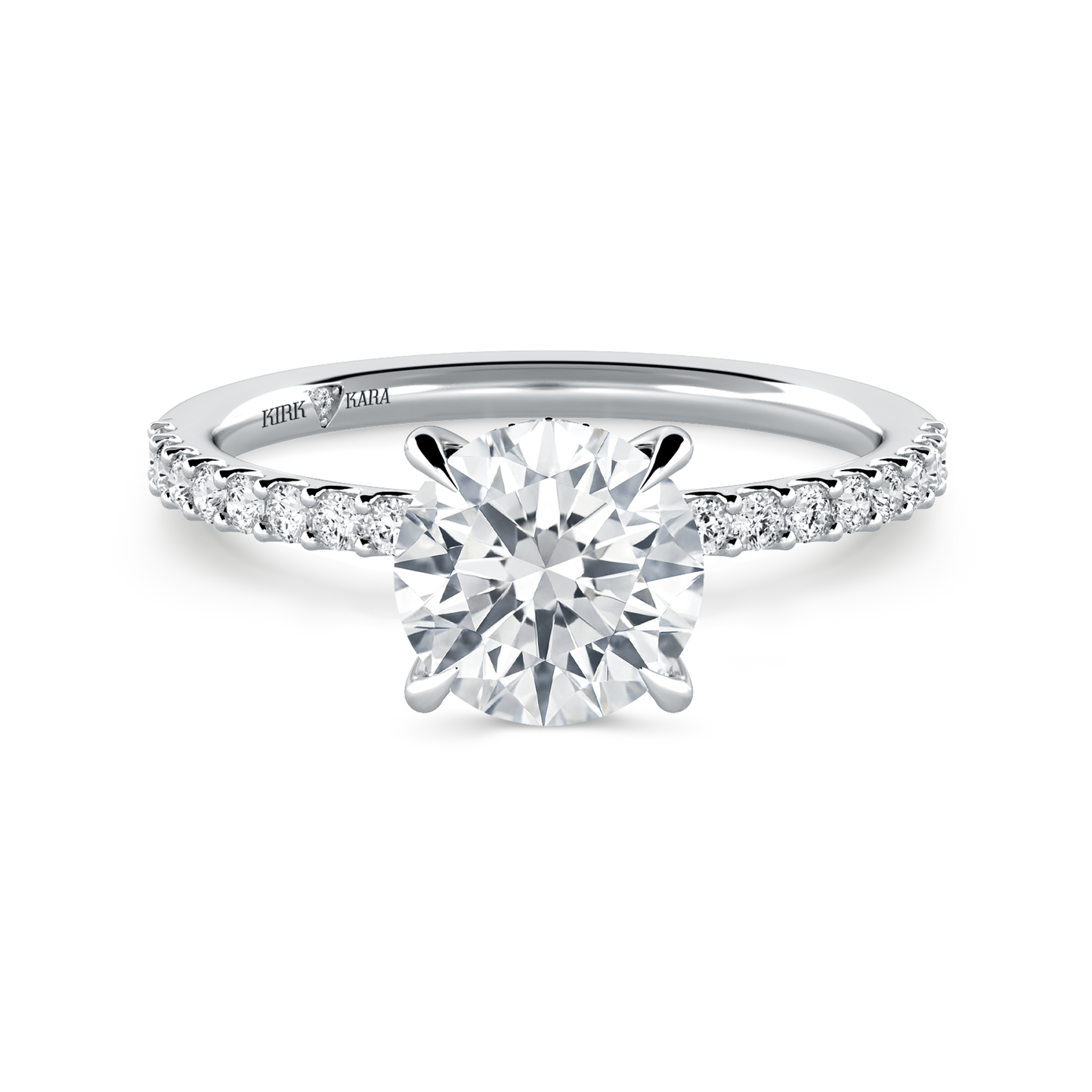 Preset Round Hidden Halo Lab Diamond Engagement Ring - Center Diamond Included