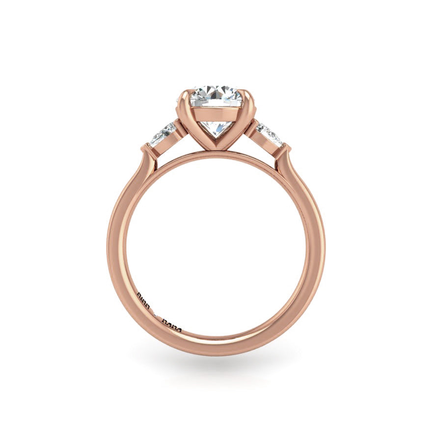 Preset Three Stone Round Lab Diamond Engagement Ring