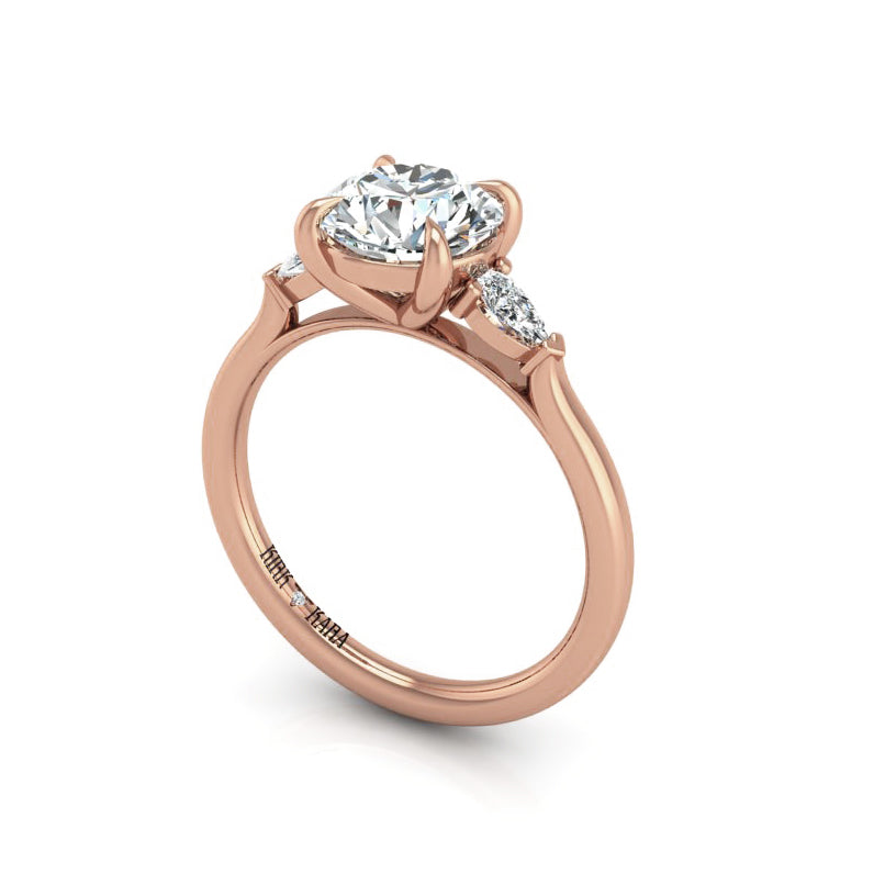 Preset Three Stone Round Lab Diamond Engagement Ring